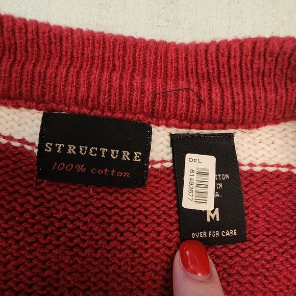 Structure American Flag Patriotic Sweater Vest SZ Medium Election - Picture 7 of 10